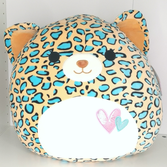 squishmallows teal leopard